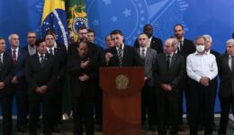 Pronunciamento no Palácio do Planalto em resposta à Sergio Moro (Marcello Casal Jr/Agência Brasil)
