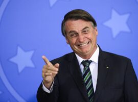 O presidente Jair Bolsonaro durante solenidade de Ação de Graças, no Palácio do Planalto.