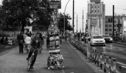 Frahrradfahrer, Warschauer Straße