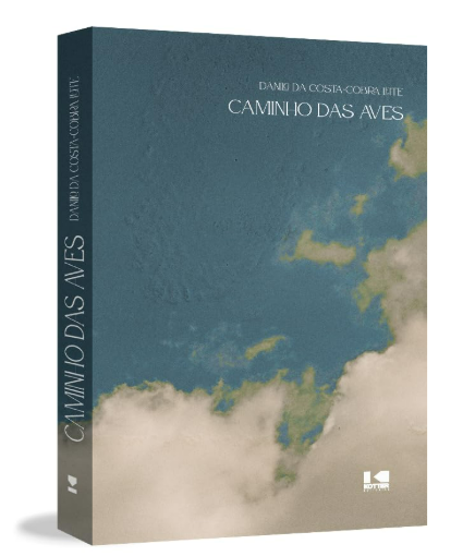 Capa de Caminho das Aves: é um desenho de uma costa vista de cima - a maior parte é azul