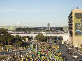 Manifestação em defesa da anistia aos condenados nos atos golp