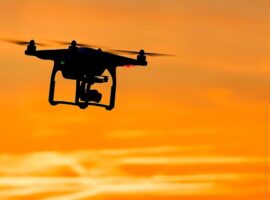 Quadcopter drone. Original public domain image from Wikimedia Commons