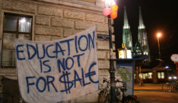 Student protest at the University of Vienna, October 2009