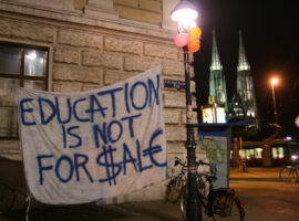 Student protest at the University of Vienna, October 2009