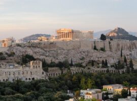 The Acropolis in Athens, Greece.