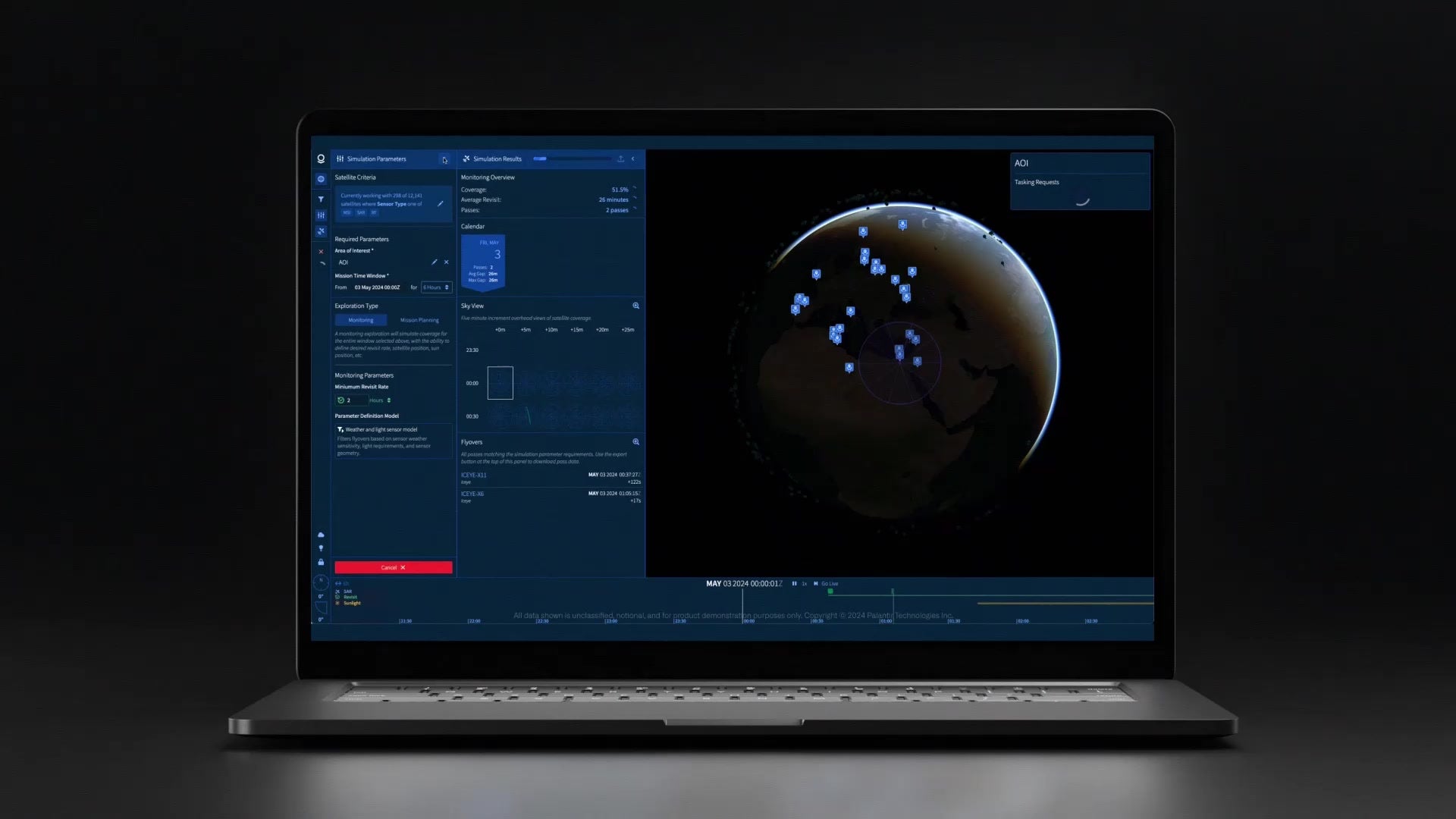 Big Tech, poder militar e o novo complexo industrial-digital. Imagem de um computador com uma visão da Terra