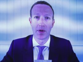 Facebook CEO Mark Zuckerberg testifies via video conference during an Antitrust, Commercial and Administrative Law Subcommittee hearing, on Capitol Hill, in Washington, Wednesday, July 29, 2020, on "Online platforms and market power. Examining the dominan