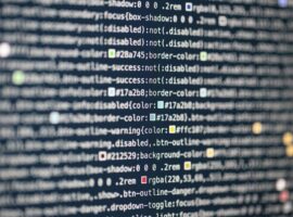 Free computer code on screen image, public domain CC0 photo.