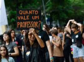 Greve de professores das escolas particulares do Rio de Janeiro