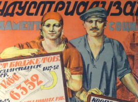 Woman_and_Man_in_1930s_Soviet_Propaganda_Poster_-_Regional_History_Museum_-_Zaporozhye_-_Ukraine_(42302404620)