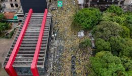 Ato em apoio à candidatura de Flávio Bolsonaro